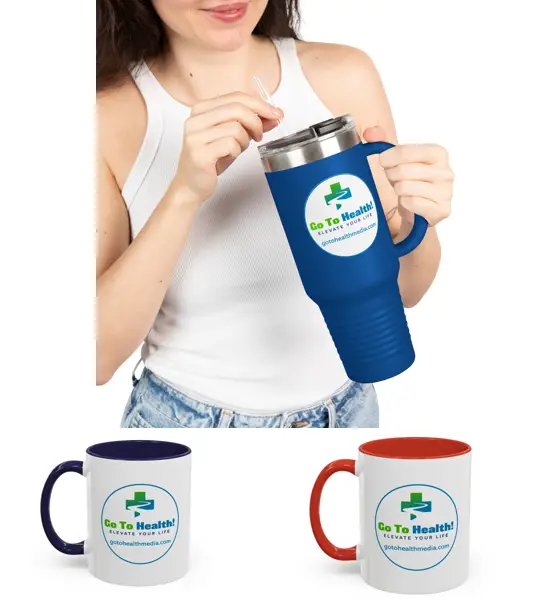 GoToHealth Logo Mugs and Water Bottles