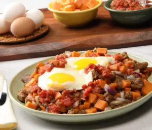 Sweetpotato and Sausage Hash