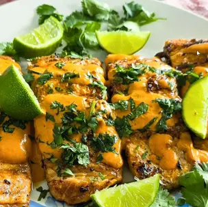 Grilled Salmon with Chipotle Date Sauce